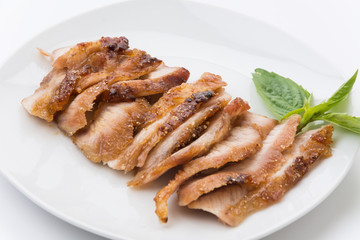 Charcoal-boiled pork neck