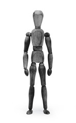 Wood figure mannequin with bodypaint - Black