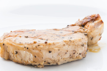 Pork steak with spicy pepper