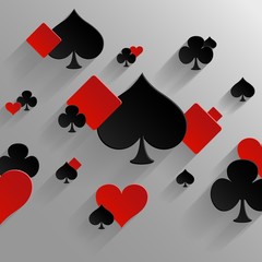 Abstract background with playing cards elements