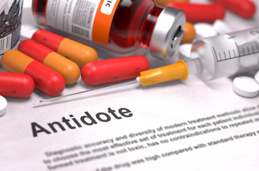 Diagnosis - Antidote. Medical Concept. 3D Render.