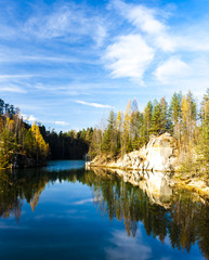 Piskovna lake, Teplice-Adrspach Rocks, Czech Republic