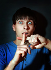 Frightened Young Man