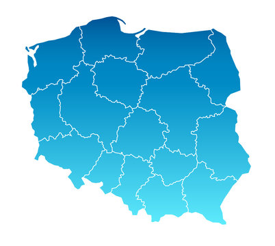 Fototapeta Mapa polski