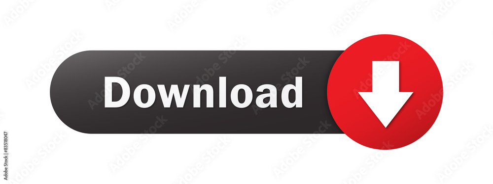 Poster black and red download vector web button with down arrow
