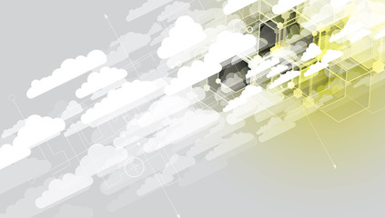 Integration technology with nature, sky. Best ideas for Business