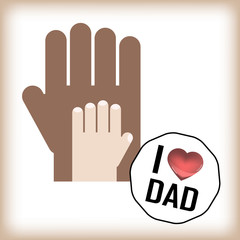 Happy fathers day card and sign vintage retro