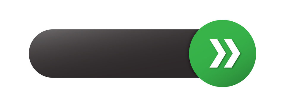 BLANK vector rectangular web button with arrows (green