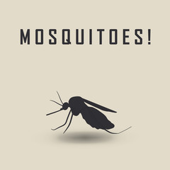 the mosquitoes stop sign - vector image of a mosquito 