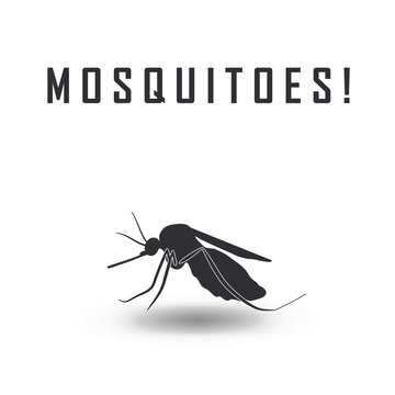 the mosquitoes stop sign - vector image of a mosquito 