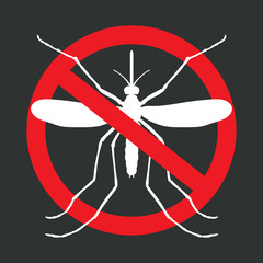 the mosquitoes stop sign - vector image of funny of a mosquito i