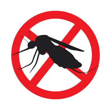 the mosquitoes stop sign - vector image of funny of a mosquito i