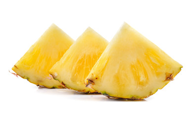 ripe pineapple on a white background