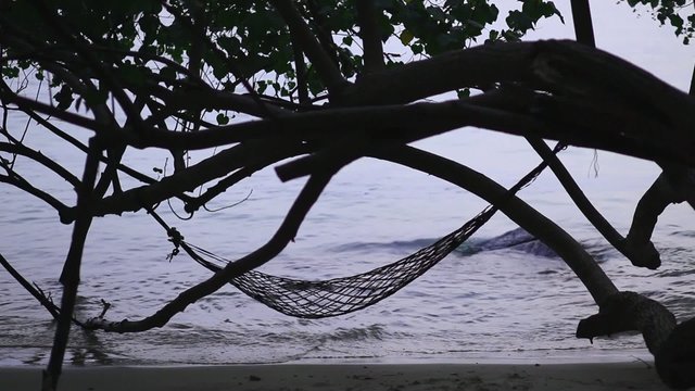 Resting net close to ocean - gulf of Thailand, Koh Samet island