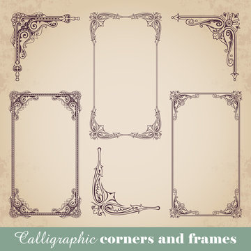 Calligraphic corners and frames