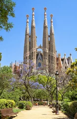 Foto op Aluminium BARCELONA, SPANJE - JUNI 05, 2014: Sagrada Familia - Basiliek en © Vladimir Sazonov