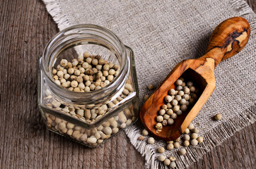 White peppercorns