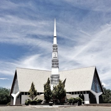South Africa, Willowmore, View of church