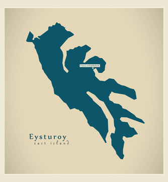 Modern Map - Eysturoy FO