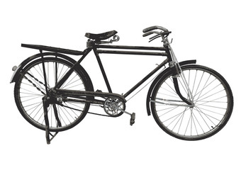 Naklejka na ściany i meble retro styled of bicycle isolated on white background vector