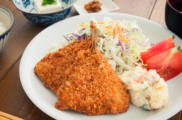 アジフライ定食