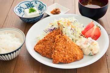 アジフライ定食