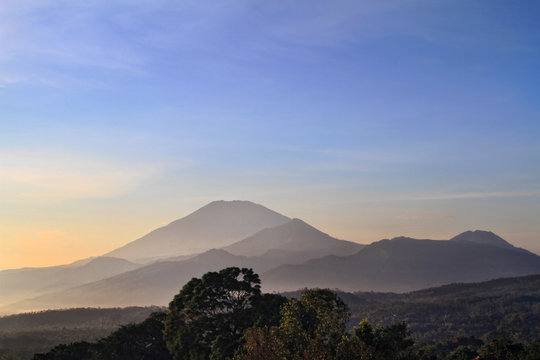 Indonesia, Central Java, Bandungan, Landscape of mountains