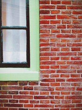 Close up of window and wall