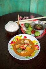 Fototapeta na wymiar Thai red curry.