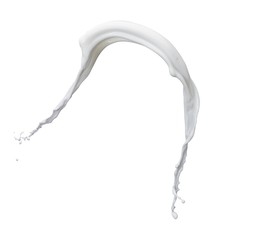 splash of milk with clipping path