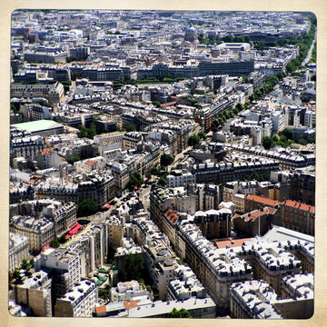 France, Aerial View of Paris