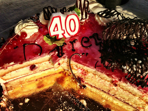 Sweden, Svealand, Stockholm, 40th birthday cake
