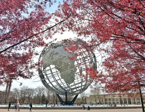 USA, New York State, New York City, Queens, Flushing Meadows Park, View of Unisphere