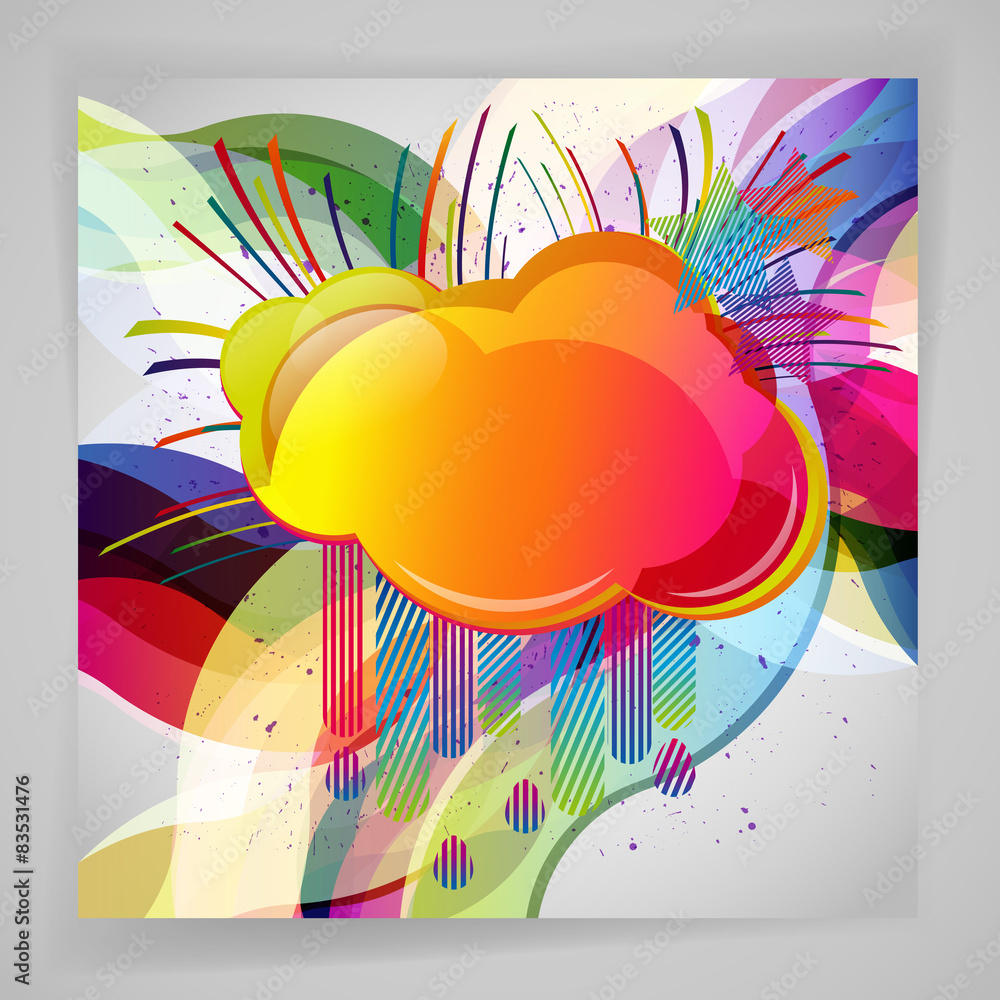 Poster Abstract background with color design elements.