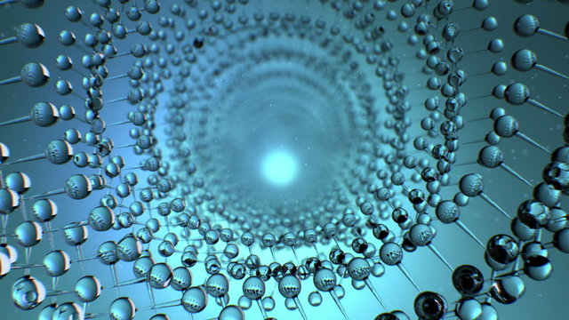 Nanotechnology atoms molecules nanotube microscope video HD