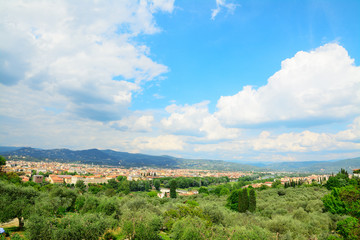 Fototapeta na wymiar colorful landscape in Florence