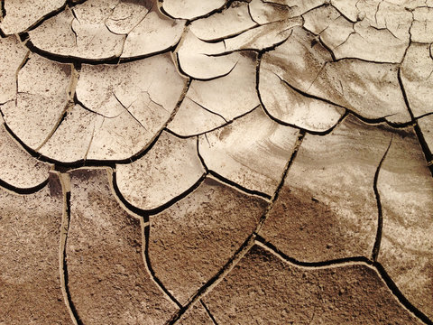 Full frame close-up of Cracked earth, Nevada, USA