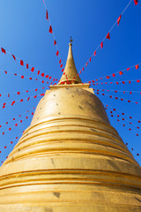 Golden mountain (phu khao thong), an ancient pagoda at Wat Saket