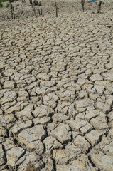 Drought parched soil