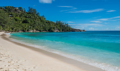Fototapeta na wymiar Anse Intendance tropical beach, Mahe island, Seychelles