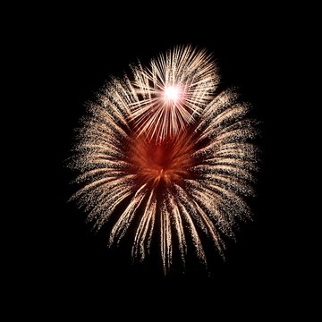 Fireworks exploding in night sky, Malta