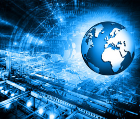 Internet Concept. Elements of this image furnished by NASA