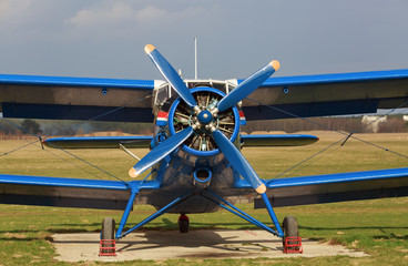 Blue airplane