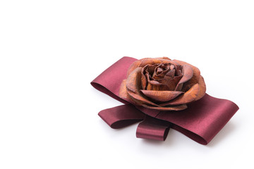 flower of silk brooch