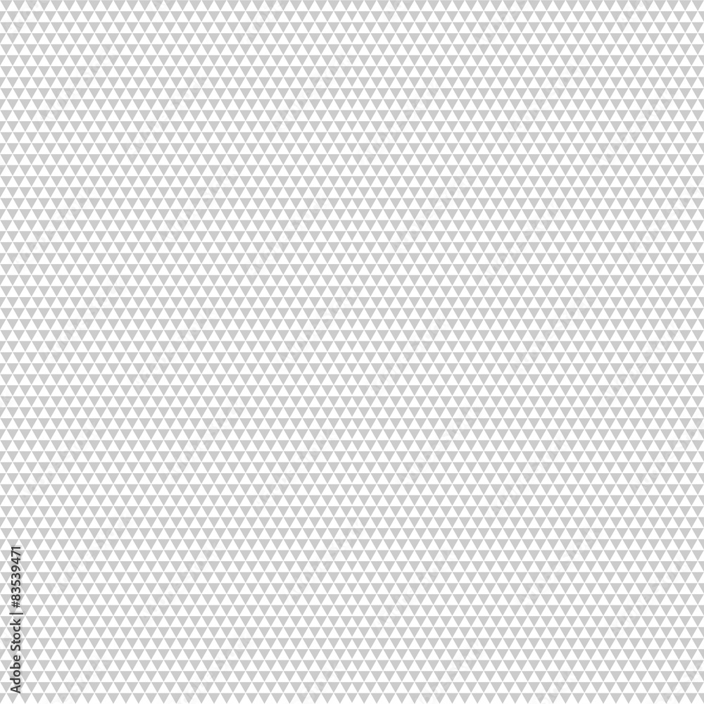 Poster Big seamless gray pattern triangles on white background. Vector