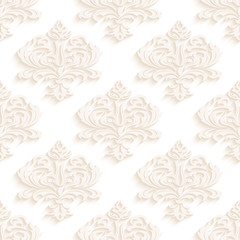 Seamless wallpapers in the style of Baroque . Can be used for
