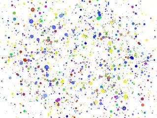 Multicolored watercolor splash blot