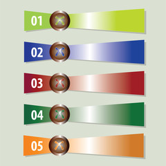 Set of banners ,ribbon and button