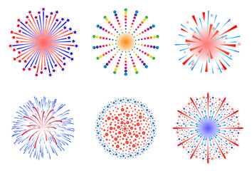 Colorful firework illustration for celebration event