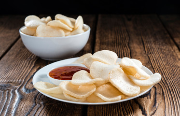 Fresh made Prawn Crackers (Krupuk)